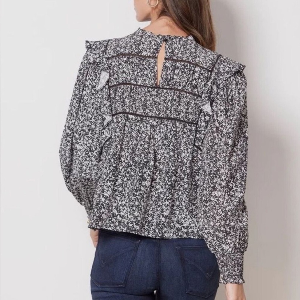 Rails Floral Ruffle Blouse Small - Picture 3 of 9